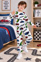 Boys' Car and Racing Patterned 2-Piece Pajama Set Gray - 2