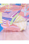 Pink Blue Yellow Green Patterned Viscose Satin Voile Fabric for Dresses & Blouses 145X250Cm - 3