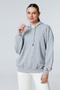 3 Thread Free Spirit Embroidered Oversize Hooded Sweatshirt
