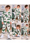 Boy's Dinosaur Printed Rawr 2-Piece Tracksuit Set Ecru - 3