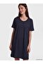 Crew Neck Polka Dot Women's Nightgown (S6) - 2