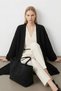 Dark Soft Textured Comfortable Fit Knitwear Women's Long Cardigan & Jacket & Kimono & Hijab Cardigan - - 3