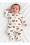 Newborn Baby Cotton Ribbed 2-Piece Set with Patterned Snap Fastener Top and Booties Bottom 0-3 Months