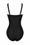 Women's 2-Piece Swimsuit Set with Gathered Draping and Adjustable Straps Black Red - 6