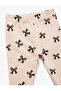 Bow Detailed Elastic Waist Cotton Long Leggings - 3