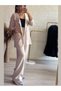 Cream Color Oysho Fabric Comfortable Fit Double Set - 4