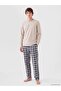 Regular Fit Plaid Men's Pajama Set (W6) - 2
