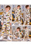 Boy's Work Machine Printed 2-Piece Tracksuit Set Ecru - 3