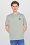 100% Cotton Regular Fit Regular Cut Crew Neck Logo Detailed T-Shirt - 2
