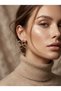 Infinite Butterfly Gold Color Women's Earrings Elegant Design Jewelry
