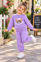 Girl's Teddy Bear Printed 2-Piece Tracksuit Set - 2