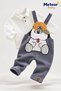 Baby Boy Set - 2-Piece Salopet Set with Dog Detail, Seasonal, 6 9 12 18 24 Months - 3