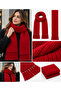 Unisex Thick Knitted Tassel Winter Scarf – Red