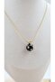 Black Enameled Topçuk Model Necklace - 2