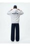Relaxed Fit White Hooded Sweatshirt with Print Detail - 2