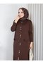 Cold Yarn Pocket Bow Detailed Buttoned Long Vest Knitwear Trouser Set - 3