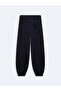 Regular Fit Letter Printed Rubber Cuffed Navy Blue Tracksuit - 4