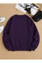 Women's Winter Bow Leopard Print Crew Neck Sweatshirt - 2