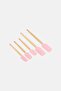 5 Pieces Silicon Spatula Set, Pink - 2