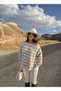 Stone Striped Boat Neck Sweater