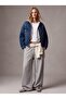 Regular Fit Flamlı Basic White Sweatshirt