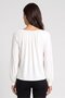 Women Boat Neckline Long Sleeve Plain Top, White - 4