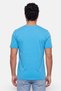 Men Crew Neck Short Sleeve Graphic Print T-Shirt, Heather Blue - 4