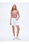Lızzıe Regular Fit High Waist White Jean Shorts