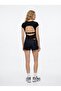 Polyamide Backless Black T-Shirt - 2
