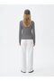 Slim Fit Striped High Collar Black Sweatshirt - 2