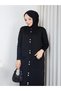 Cold Yarn Pocket Bow Detailed Buttoned Long Vest Knitwear Trouser Set - 7