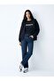 Relaxed Fit Text Printed Black T-Shirt