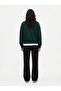 Relaxed Fit Green Sweatshirt with Text Print - 3
