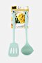 2 Pcs Silicone Ladle And Slotted Turner, Mint