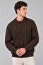 Patterned Knitted Crew Neck Sweater Dp 16643_10065 - 3