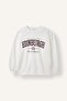 Oversize Crew Neck Printed Thick Sweatshirt I3318Ax26Wn