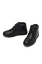 Men's Black Zippered Leather Boots Wm832003Dv - 4