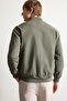 Slim Fit Bomber Collar Zippered Coat H1540Ax26Au - 5