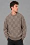 Oversize Plush Square Pattern Winter Sweater Dp 18381_10062