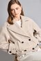 Regular Fit Double-Breasted Short Cashmere Coat H2368Ax26Au