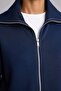 Standard Fit Zippered Stand Collar Stripe Detailed Modal Basic Sweatshirt Cardigan H4700Ax26Au - 4