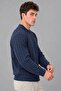 Patterned Knitted Crew Neck Sweater Dp 16643_10065 - 4
