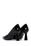 Women's Black Heeled Patent Leather Shoes Af200009Dr - 6
