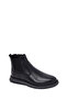 Men's Black Leather Casual Chelsea Boots Wm700006Dv - 7