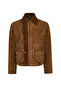 Freedom Women's Camel Oversize Suede Leather Jacket 26Wgd570110 - 4