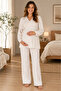 Soft Muslin Fabric Breastfeeding Friendly Maternity Adjustable Waist Pajama Set Effortt
