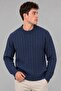 Patterned Knitted Crew Neck Sweater Dp 16643_10065