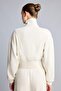 Standard Fit High Collar Zippered Crop Modal Basic Sweatshirt Cardigan H4538Ax26Au - 7