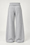 Gray 3 Threaded, Curled Waist Oversize Sweatpants - 5