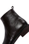 Men's Black Zippered Leather Casual Boots Wm750012Df - 7